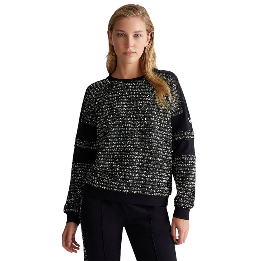 Felpa da donna bouclé in lurex Liu Jo | TF4183J4523N9501